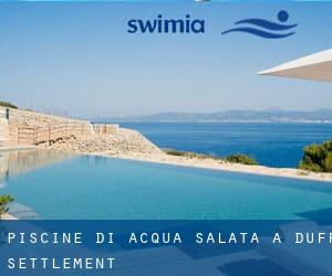 Piscine Di Acqua salata a Duff Settlement